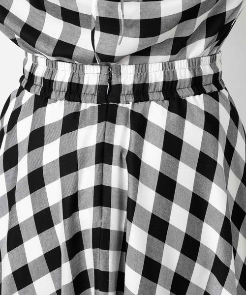 RIVE DROITE(リヴドロワ)の「【洗える】トロミチェックイレヘムスカート(スカート・レディース・ホワイト×ブラック/ホワイト×ピンク・FREE)」の12枚目の写真