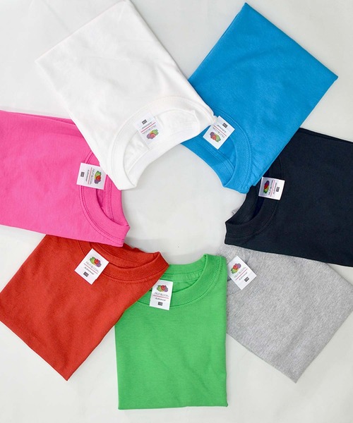 FRUIT OF THE LOOM(フルーツオブザルーム)の「フルーツ・オブ・ザ・ルーム 無地 半袖 Tシャツ キッズ(Tシャツ/カットソー・キッズ・ホワイト/ブラック/杢グレー/グリーン/ロイヤルブルー/ピンク/レッド/ネイビー/ブルー系その他/パープル/イエロー/オレンジ・90/100/110/120/130/140/150)」の13枚目の写真