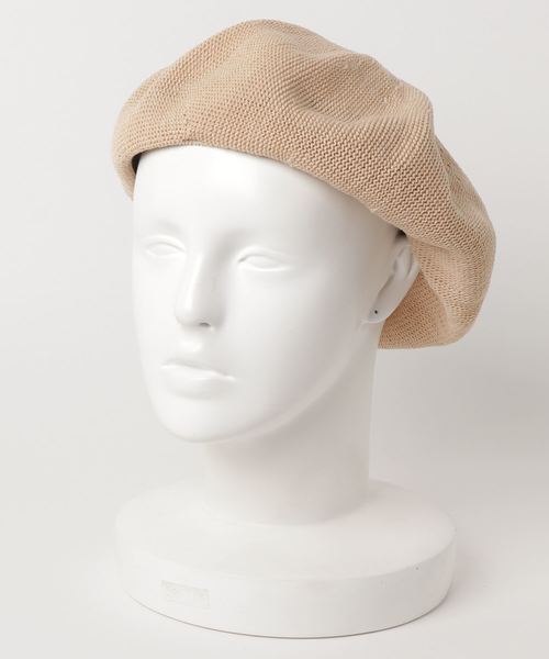 KOBE LETTUCE（コウベレタス）の「春夏も小物プラスでコーデをランクアップ！サマーニット素材ベレー帽/レディース/帽子[J503]神戸レタス（ハンチング/ベレー帽・レディース・グレー/ライトベージュ/アイボリー/ネイビー/ピンク/ブラック・FREE）」の10枚目の写真