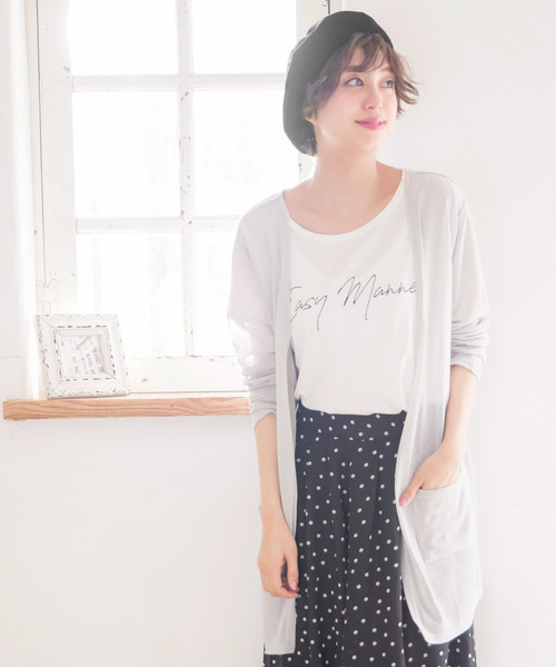 KOBE LETTUCE（コウベレタス）の「春夏も小物プラスでコーデをランクアップ！サマーニット素材ベレー帽/レディース/帽子[J503]神戸レタス（ハンチング/ベレー帽・レディース・グレー/ライトベージュ/アイボリー/ネイビー/ピンク/ブラック・FREE）」の12枚目の写真