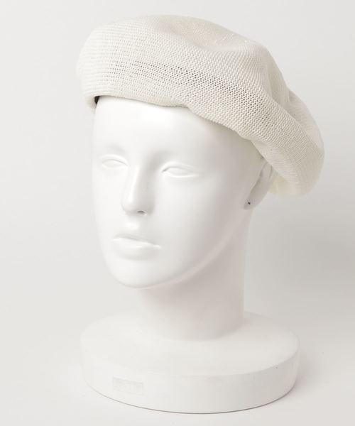 KOBE LETTUCE（コウベレタス）の「春夏も小物プラスでコーデをランクアップ！サマーニット素材ベレー帽/レディース/帽子[J503]神戸レタス（ハンチング/ベレー帽・レディース・グレー/ライトベージュ/アイボリー/ネイビー/ピンク/ブラック・FREE）」の2枚目の写真