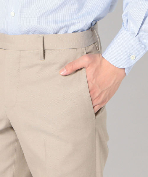 SHIPS（シップス）の「SD: バーズ・アイ ソリッド ノープリーツ パンツ（ライトブラウン）（その他パンツ・メンズ・ライトブラウン・44/46/48）」の6枚目の写真