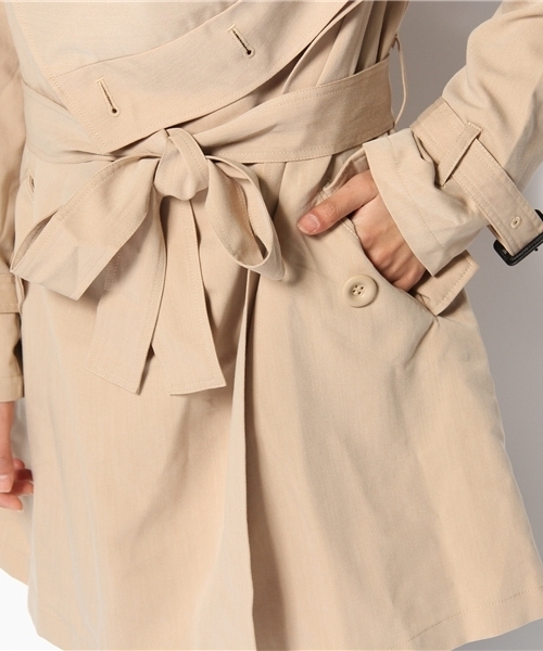 SLY LANG（スライラング）の「13Sドレープトレンチコート（トレンチコート・レディース・ライトパープル/ブラック/ベージュ/カーキ・FREE）」の11枚目の写真