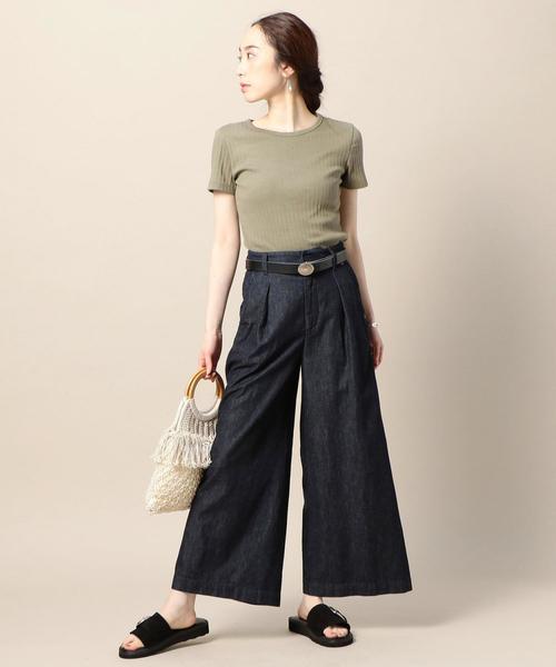 ユナイテッドアローズ　デニムタック ワイドパンツ 美品 UNITED ARROWS（ユナイテッドアローズ）の「デニム タック