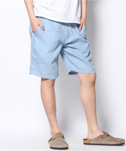 WHO'S WHO gallery（フーズフーギャラリー）の「デニムベルト付ショートパンツ（スラックス・メンズ・インディゴブルー/ブルー/ドット/その他1・MEDIUM/LARGE）」の4枚目の写真