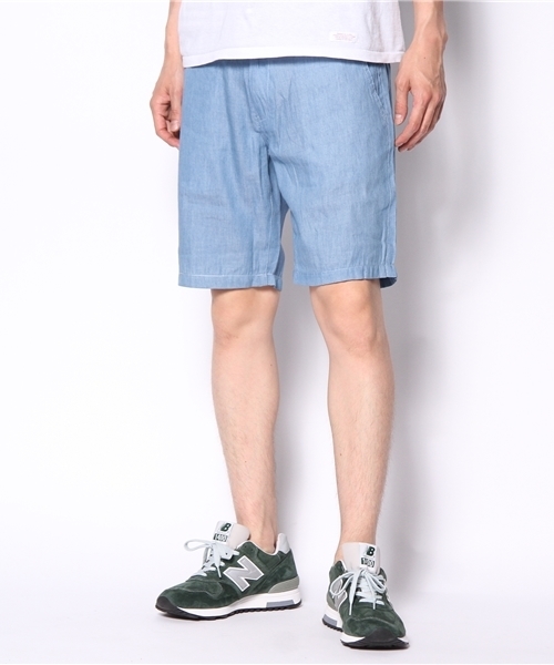 WHO'S WHO gallery（フーズフーギャラリー）の「デニムベルト付ショートパンツ（スラックス・メンズ・インディゴブルー/ブルー/ドット/その他1・MEDIUM/LARGE）」の2枚目の写真