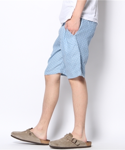 WHO'S WHO gallery（フーズフーギャラリー）の「デニムベルト付ショートパンツ（スラックス・メンズ・インディゴブルー/ブルー/ドット/その他1・MEDIUM/LARGE）」の5枚目の写真