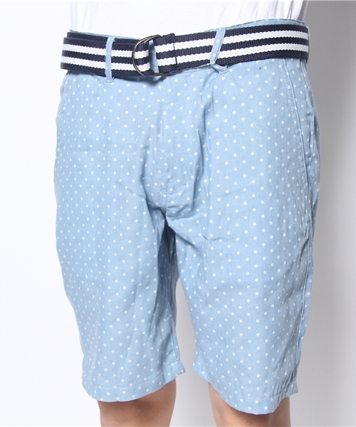 WHO'S WHO gallery（フーズフーギャラリー）の「デニムベルト付ショートパンツ（スラックス・メンズ・インディゴブルー/ブルー/ドット/その他1・MEDIUM/LARGE）」の11枚目の写真