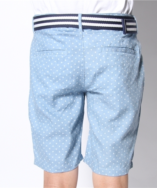 WHO'S WHO gallery（フーズフーギャラリー）の「デニムベルト付ショートパンツ（スラックス・メンズ・インディゴブルー/ブルー/ドット/その他1・MEDIUM/LARGE）」の7枚目の写真