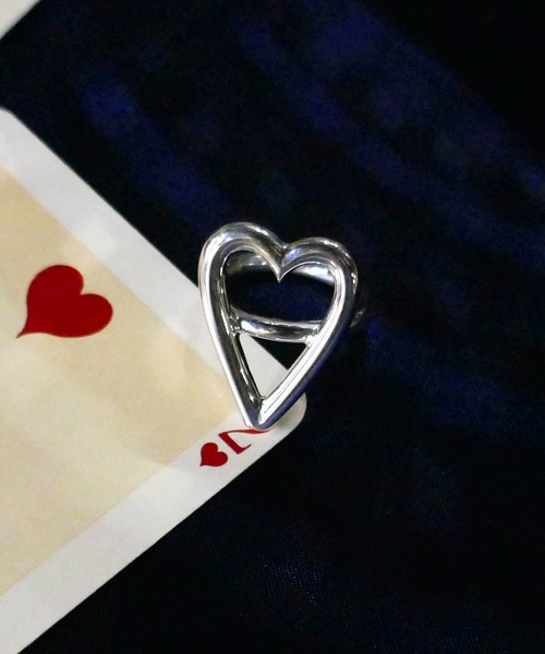e.m　SILVER925シルバーハートリング/モチーフ　サイズ15 再入荷】SILVER925シルバーハートリング/モチーフ（リング）｜e.m.