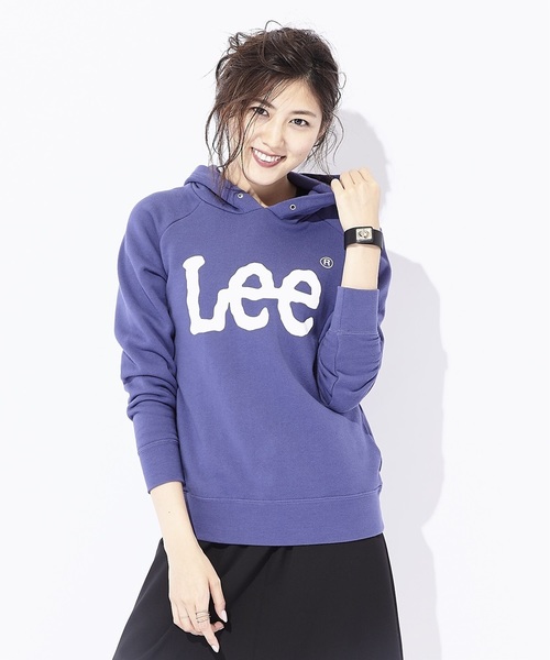 Lee（リー）の「【Lee】ロゴスウェットパーカー（スウェット・レディース・ブラック/パープル/グレー/オフホワイト/ピンク/ワイン/ネイビー・M/L）」の6枚目の写真