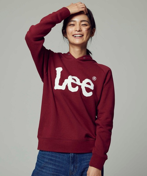 Lee（リー）の「【Lee】ロゴスウェットパーカー（スウェット・レディース・ブラック/パープル/グレー/オフホワイト/ピンク/ワイン/ネイビー・M/L）」の7枚目の写真