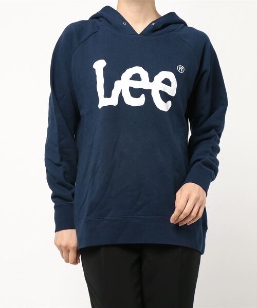 Lee（リー）の「【Lee】ロゴスウェットパーカー（スウェット・レディース・ブラック/パープル/グレー/オフホワイト/ピンク/ワイン/ネイビー・M/L）」の17枚目の写真