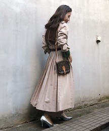 AMERI | VARIOUS BACK PLEATS TRENCH(トレンチコート)