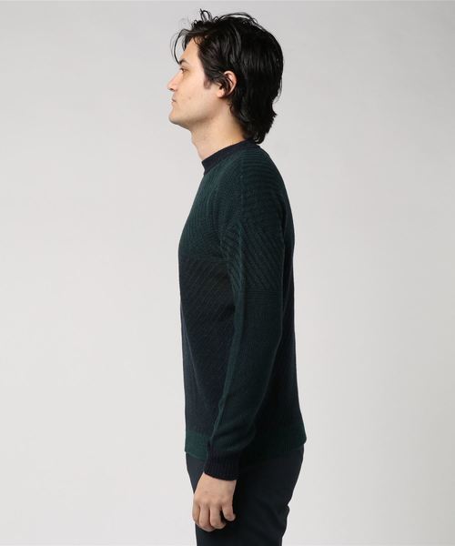 FACTOTUM（ファクトタム）の「【FACTOTUM】アルパカリブニットクルーネック（Tシャツ/カットソー・メンズ・グリーン・44/46）」の2枚目の写真