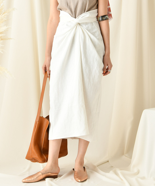 DouDou（ドゥドゥ）の「カイトスカート（スカート・レディース・ブラウン/オフホワイト/ブルー/アイボリー/モカ・FREE）」の2枚目の写真