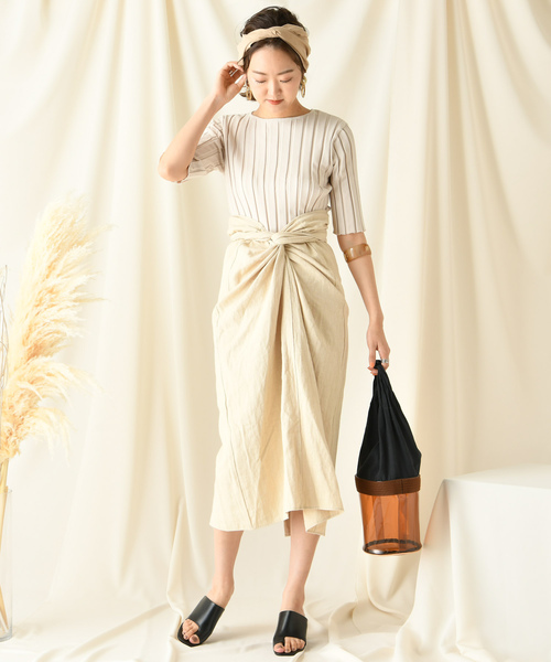 DouDou（ドゥドゥ）の「カイトスカート（スカート・レディース・ブラウン/オフホワイト/ブルー/アイボリー/モカ・FREE）」の11枚目の写真