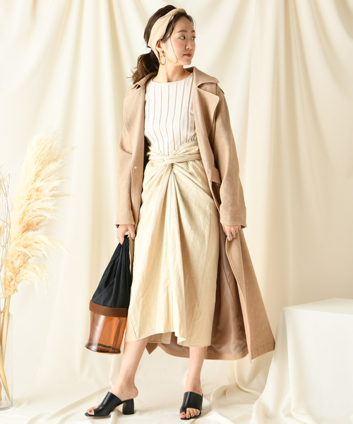 DouDou（ドゥドゥ）の「カイトスカート（スカート・レディース・ブラウン/オフホワイト/ブルー/アイボリー/モカ・FREE）」の13枚目の写真