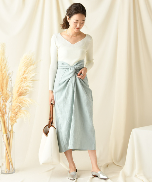 DouDou（ドゥドゥ）の「カイトスカート（スカート・レディース・ブラウン/オフホワイト/ブルー/アイボリー/モカ・FREE）」の17枚目の写真