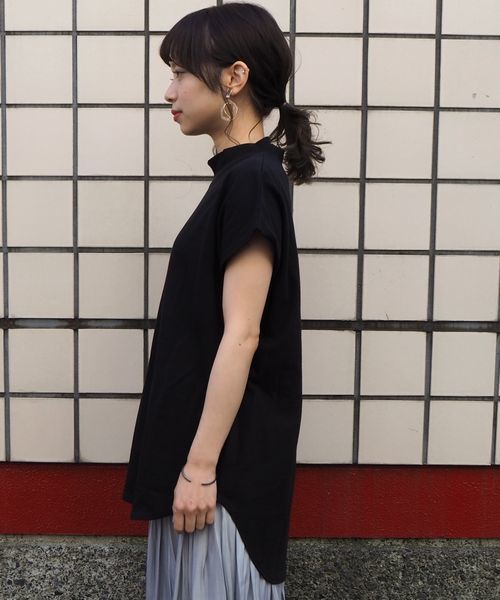 tiptop（ティップトップ）の「モックネックラウンドヘムプルオーバー【ZOZOTOWN限定アイテム】（Tシャツ/カットソー・レディース・ブラック/ベージュ/オフホワイト/グリーン/A・FREE）」の10枚目の写真