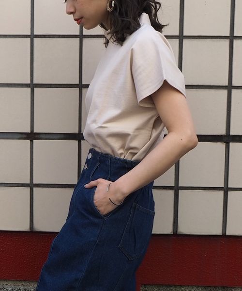 tiptop（ティップトップ）の「モックネックラウンドヘムプルオーバー【ZOZOTOWN限定アイテム】（Tシャツ/カットソー・レディース・ブラック/ベージュ/オフホワイト/グリーン/A・FREE）」の13枚目の写真