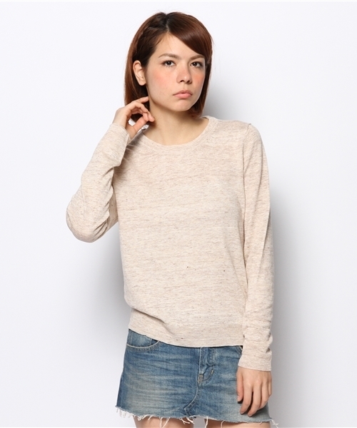 goa（ゴア）の「Linen ｸﾙｰﾌﾟﾙｵｰﾊﾞｰ（Tシャツ/カットソー・レディース・ベージュ/ナチュラル/インディゴブルー/モカ・FREE）」の4枚目の写真