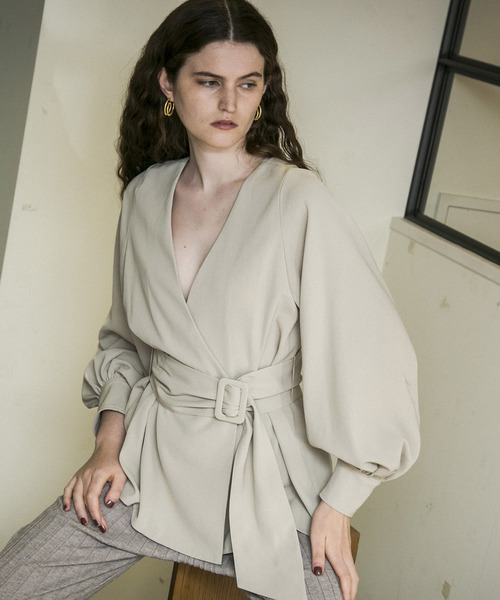 MAISON SPECIAL(メゾンスペシャル)の「◎BAILA 2月号,VERY 10月号掲載:2WAYウエストベルトブラウス【MAISON SPECIAL/メゾンスペシャル】(シャツ/ブラウス)」|アイボリー