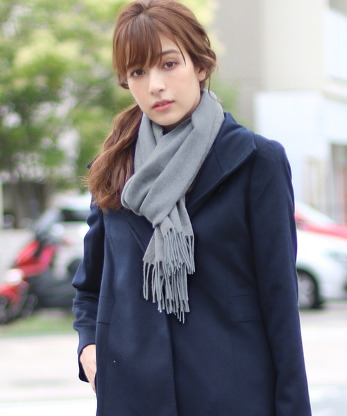 sankyo shokai(サンキョウショウカイ)の「カシミヤマフラー100%(マフラー・レディース・ピンク/グレー/プラム/グリーン/ブラック・FREE)」の13枚目の写真