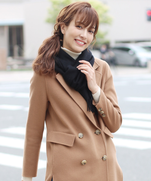 sankyo shokai(サンキョウショウカイ)の「カシミヤマフラー100%(マフラー・レディース・ピンク/グレー/プラム/グリーン/ブラック・FREE)」の15枚目の写真