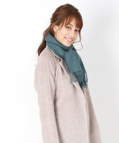sankyo shokai(サンキョウショウカイ)の「カシミヤマフラー100%(マフラー・レディース・ピンク/グレー/プラム/グリーン/ブラック・FREE)」の16枚目の写真