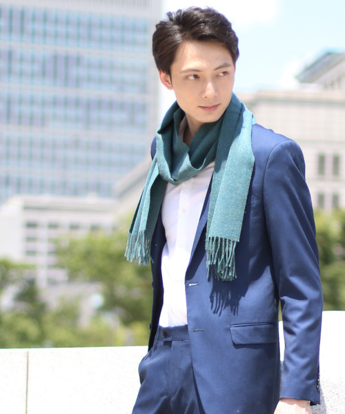 sankyo shokai(サンキョウショウカイ)の「カシミヤマフラー100%(マフラー・レディース・ピンク/グレー/プラム/グリーン/ブラック・FREE)」の19枚目の写真