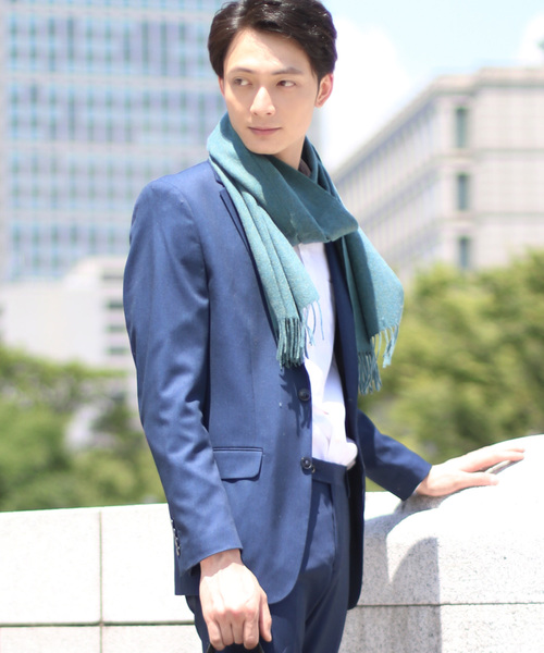 sankyo shokai(サンキョウショウカイ)の「カシミヤマフラー100%(マフラー・レディース・ピンク/グレー/プラム/グリーン/ブラック・FREE)」の20枚目の写真