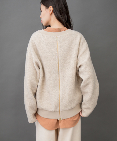 Munich(ミューニック)の「シープパイル Vネックプルオーバー(Tシャツ/カットソー・レディース・グレー/モカ/オートミール・FREE)」の8枚目の写真