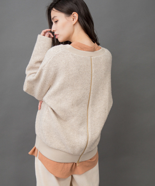 Munich(ミューニック)の「シープパイル Vネックプルオーバー(Tシャツ/カットソー・レディース・グレー/モカ/オートミール・FREE)」の9枚目の写真