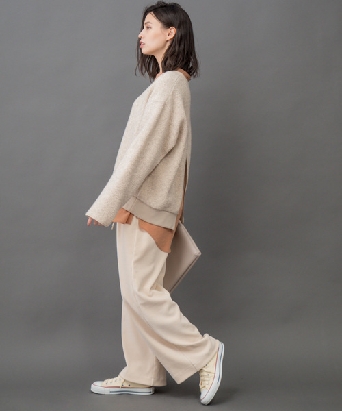 Munich(ミューニック)の「シープパイル Vネックプルオーバー(Tシャツ/カットソー・レディース・グレー/モカ/オートミール・FREE)」の5枚目の写真