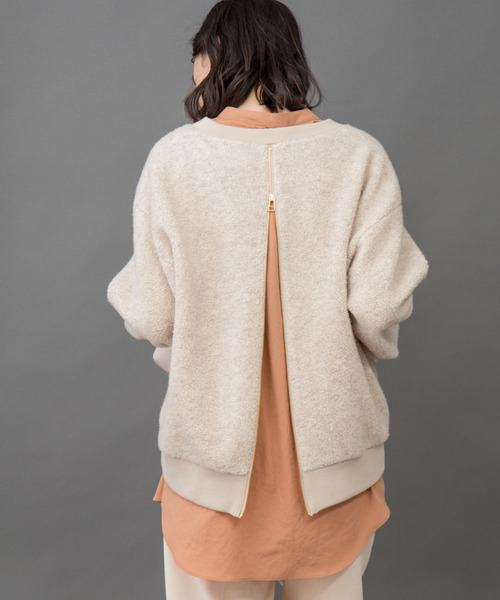 Munich(ミューニック)の「シープパイル Vネックプルオーバー(Tシャツ/カットソー・レディース・グレー/モカ/オートミール・FREE)」の10枚目の写真