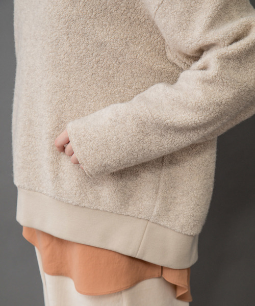 Munich(ミューニック)の「シープパイル Vネックプルオーバー(Tシャツ/カットソー・レディース・グレー/モカ/オートミール・FREE)」の12枚目の写真