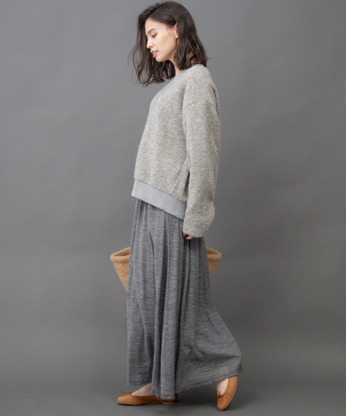 Munich(ミューニック)の「シープパイル Vネックプルオーバー(Tシャツ/カットソー・レディース・グレー/モカ/オートミール・FREE)」の20枚目の写真