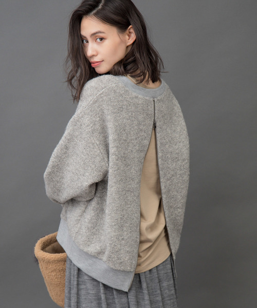 Munich(ミューニック)の「シープパイル Vネックプルオーバー(Tシャツ/カットソー・レディース・グレー/モカ/オートミール・FREE)」の22枚目の写真