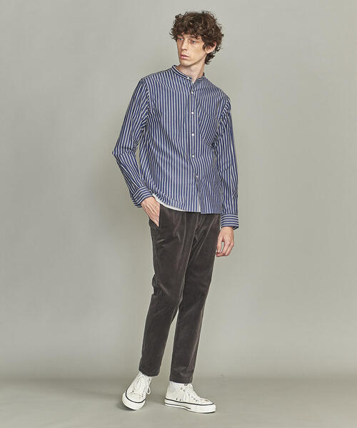 BEAUTY&YOUTH UNITED ARROWS（ビューティーアンドユースユナイテッドアローズ）の「BY 100/2 ブルーストライプ バンドカラー シャツ（シャツ/ブラウス・メンズ・ライトブルー/ホワイト/ネイビー・XL/L/S/M）」の4枚目の写真