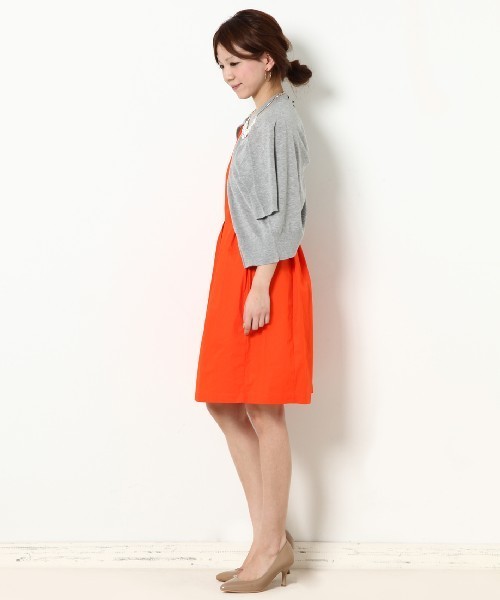 Liesse（リエス）の「半袖カーデ（カーディガン/ボレロ・レディース・ホワイト/ブラック/グレー/ブルー/ダークブラック/トップグレー・9）」の16枚目の写真