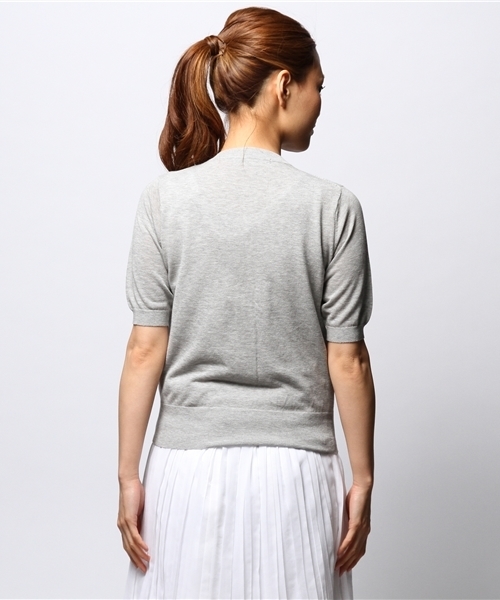 Liesse（リエス）の「半袖カーデ（カーディガン/ボレロ・レディース・ホワイト/ブラック/グレー/ブルー/ダークブラック/トップグレー・9）」の11枚目の写真