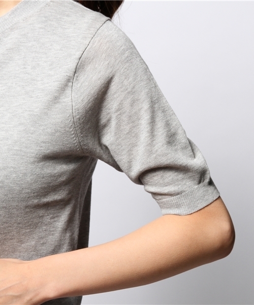 Liesse（リエス）の「半袖カーデ（カーディガン/ボレロ・レディース・ホワイト/ブラック/グレー/ブルー/ダークブラック/トップグレー・9）」の14枚目の写真