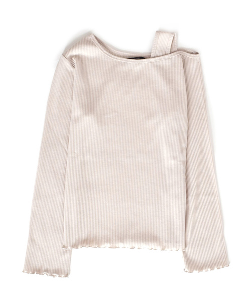 w closet（ダブルクローゼット）の「オフショルダーメロウプルオーバー（Tシャツ/カットソー・レディース・ブラック/ベージュ/スモークグレー・FREE）」の13枚目の写真