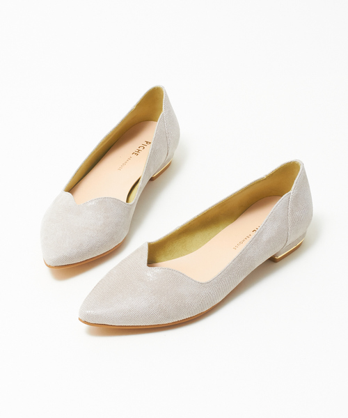 PICHE ABAHOUSE（ピシェ アバハウス）の「メタルヒールフラットパンプス（パンプス・レディース・ブラック/パープル/グレー/シルバー・40/38/39/35/36/37/34）」の3枚目の写真