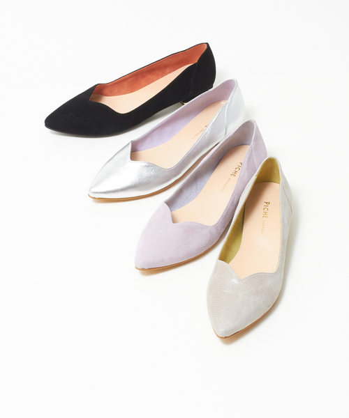 PICHE ABAHOUSE（ピシェ アバハウス）の「メタルヒールフラットパンプス（パンプス・レディース・ブラック/パープル/グレー/シルバー・40/38/39/35/36/37/34）」の20枚目の写真