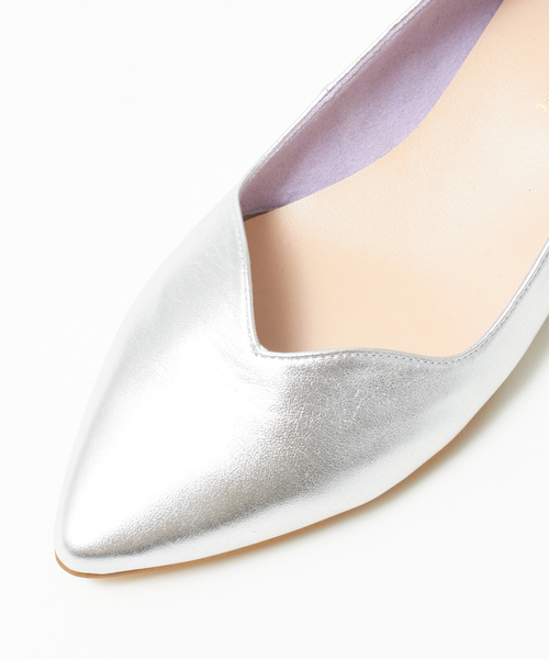 PICHE ABAHOUSE（ピシェ アバハウス）の「メタルヒールフラットパンプス（パンプス・レディース・ブラック/パープル/グレー/シルバー・40/38/39/35/36/37/34）」の10枚目の写真