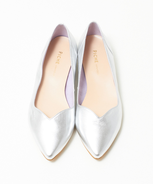 PICHE ABAHOUSE（ピシェ アバハウス）の「メタルヒールフラットパンプス（パンプス・レディース・ブラック/パープル/グレー/シルバー・40/38/39/35/36/37/34）」の5枚目の写真