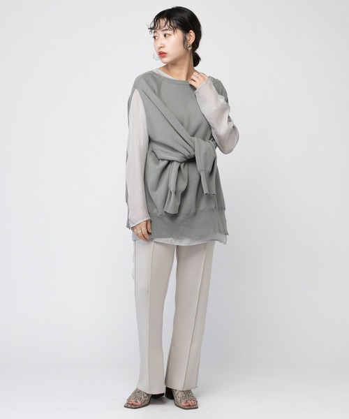 mystic(ミスティック)の「モダールピンタックイージーパンツ(その他パンツ・レディース・ブラック/グレー/グリーン・1/2)」の11枚目の写真