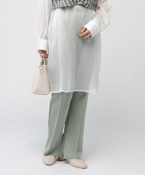 mystic(ミスティック)の「モダールピンタックイージーパンツ(その他パンツ・レディース・ブラック/グレー/グリーン・1/2)」の12枚目の写真